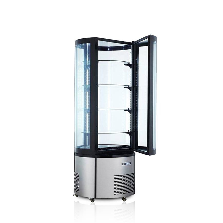 100L Floor Standing Bakery Round Cake Display Showcase To Fresh Food
