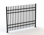 Customized Black Zinc Steel Metal Garrison Fence Panels Maintenance Free
