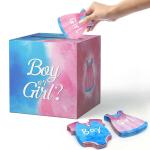 Gender Reveal Boy or Girl Box Baby Shower Decorations Boys Girls Party