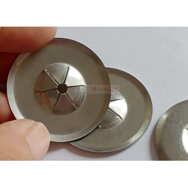 Square Or Round Shape Self Locking Metal Washers For Rock Wool Insulation Pins