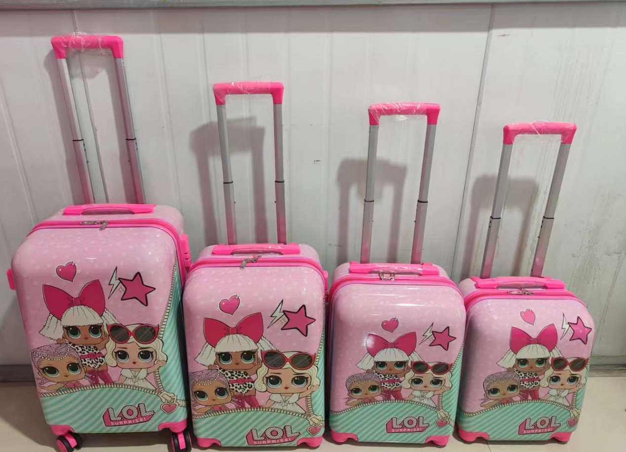 Children'S Waterproof Anti-Theft Skateboard Trolley Suitcase Cute Cartoon Printing Universal Wheel Skateboard Suitcases