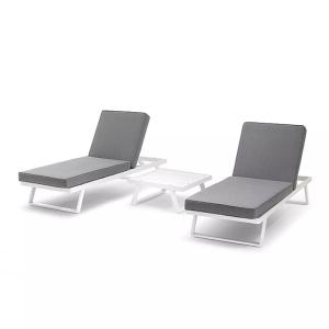 China Modern Aluminum Frame Patio Furniture Sun Lounger for Garden Sofa Sectional Lounge Set wholesale