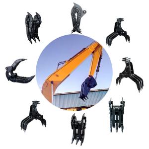 China Customized Mechanical Excavator Grab , Excavator Log Grapple Q355B Material wholesale