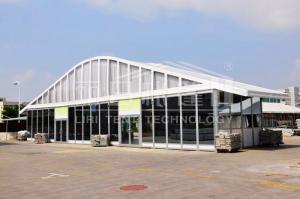 China Huge Luxury Aluminium&amp;PVC Cover Event Tent with Arched shape and glass walls wholesale