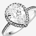 Women's Engagement 925 Sterling Silver Rings 1Carat Moissanite Diamond