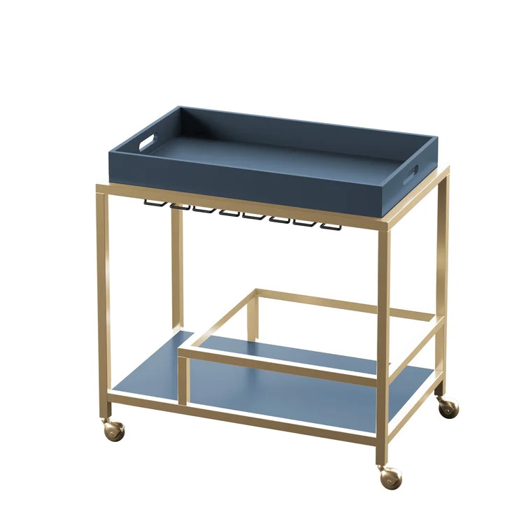 Brass Wine Drink Bar Cart Restaurant Serving Trolley Customized