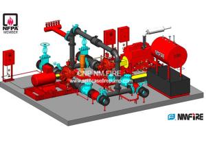 China Schools / Supermarkets Diesel Fire Pump Package 4000GPM With 315.1KW Max Shaft Power wholesale