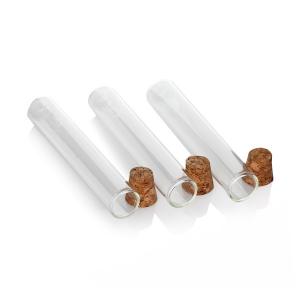 China Clear Wooden Lid Glass Jars Glass Pre Roll Tubes Childproof Borosilicate Glass Test Tube wholesale