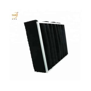 China Activated Carbon Pocket Filters Synthetic Fiber Bag Air Filter With Aluminum Frame wholesale