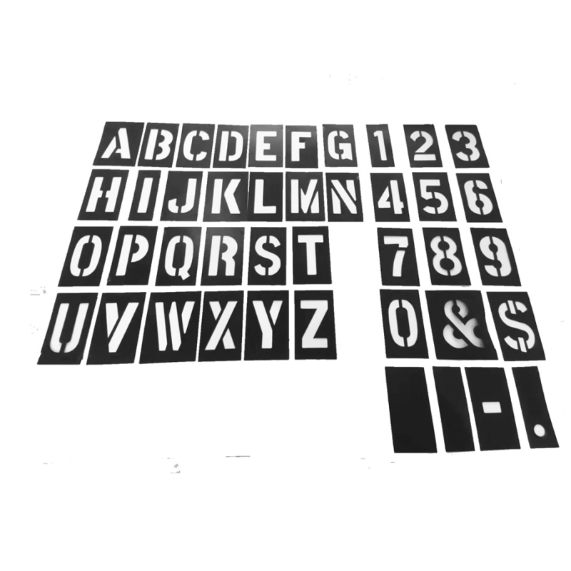 Custom Design No Parking Letter Stencil PVC For Public Place Black