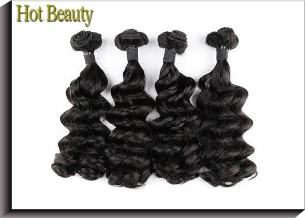 Unprocessed 7A Grade Virgin Hair Funmi Human Hair Double Drawn Weave Spanish