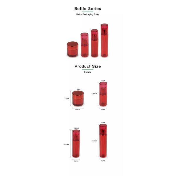 Luxury 50ml Cosmetic Double Layer PET Plastic Jars UV Plating PET Cosmetic Containers