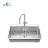 Buy cheap 33x22x10 single bowl SUS304 stainless steel commercial topmount handmade house from wholesalers