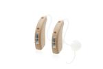 BTE Mini Rechargeable Hearing Aids Dual Microphone Beige White