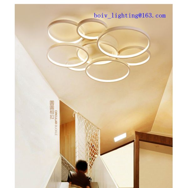 Circular Buckler Simple LED Ceiling Lightings White Color Lamps