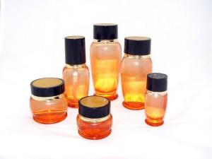China Custom 75ML 15ML 45G Printing Empty Cosmetic Packaging Glass Bottles and Jars wholesale