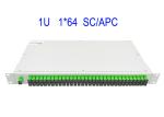 1U Rack Mount 1 × 64 SM Fiber Optic PLC Splitter SC/APC Box 19 Inches white