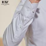 Men's Long-sleeved White Striped Shirt No-iron end Japanese Casual Slim-fit Suit