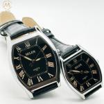 Elegant Analog Stylish Couple Watch With 40mm Dial Luminous And Leather Band