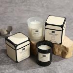 Custom made Square Soap Box Aromatherapy Candle White Black Paper Box Wholesale