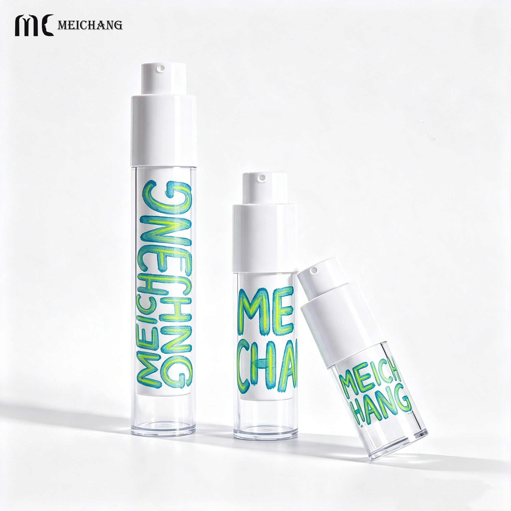 15ml 30ml 50ml Custom Airless Fine Mist Spray Bottle with Rotating Lock Design for Skincare Packaging（MC-296）