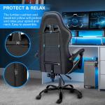 Mail Packing Ergonomic Video Gaming Chair with Footrest and Lumbar Support 33