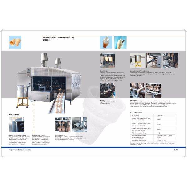Automatic Wafer Cone / Cookie Edible Coffee Cup Making Machine