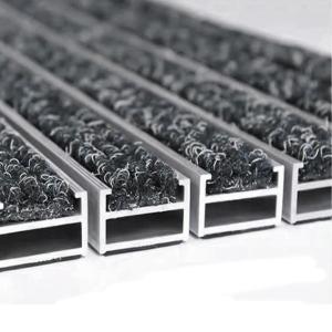 China Customizable Aluminum Entrance Mats With Carpet Insert Anodized wholesale