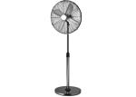 Pedestal Fan Chrome Black Metal Retro Standing Fan / 16 Inch Oscillating Fan