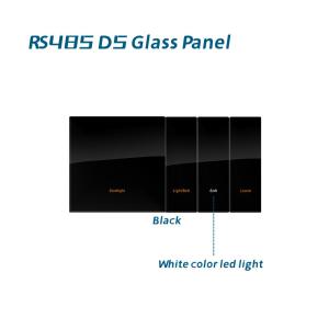 China RS485 Modbus Wall Switch 86x86mm Size Glass Panel For Hotel Project wholesale