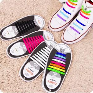 China Cool Nice Unisex Man Women No Tie Silicone Shoelace Sneaker Rubber Shoelace, 8+8 Design With 12 Colors,For Sport Gift on sale