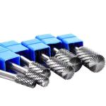 Solid Carbide Rotary File Set Sliver Color For Carbion Fiber Dental Lab F1225