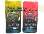 250g Heat Seal Side Gusset Yellow Coffee Pouches Bags With Valve Matte Coating