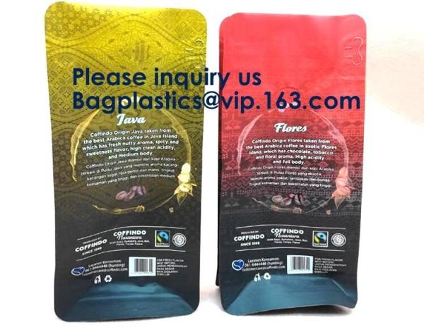 250g Heat Seal Side Gusset Yellow Coffee Pouches Bags With Valve Matte Coating
