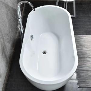China Custom Square Acrylic Freestanding Soaking Bathtub With Armrest on sale