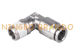 China Brass Male 90 Degree Elbow Pneumatic Hose Fittings 1/8'' 1/4'' 3/8'' 1/2'' wholesale