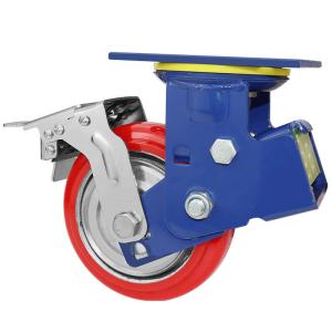 China 8 Inch Heavy Duty Industrial Rotating Wheel Swivel Caster with Shock Absorption TPR/PVC wholesale