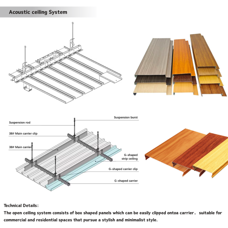 Sound Absorbing Class A1 Fire Resistance Aluminium Ceiling with Customizable Colors for Commercial and Residential Use