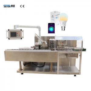 China Easy Operation Horizontal Automatic Cartoning Machine For LED Bulbs Lights wholesale