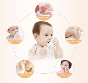 China Pure Cotton Baby Wipes Both Used In Dry And Wet 35G Spunlace Nonwoven Fabrics wholesale