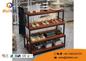 China Furniture Steel Wood Display Rack Custom Modern For Retail Store Shoe Display wholesale