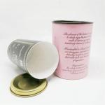 Custom Paper Cans Packaging Cardboard Tea Coffee Container Tube With Metal Lid