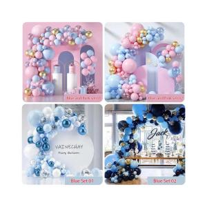China Pink Blue Latex Balloon Arch Kit Set Wedding Birthday Party Decoration Balloons Set wholesale
