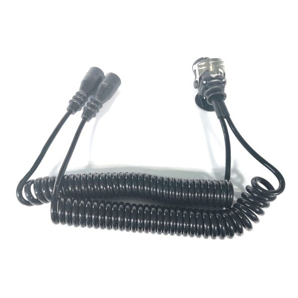 24V Adaptor Trailer Cable Electrical Coiled With Moulded Plug ISO1185/3717