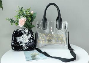 China Sequin Bag For Women Shopping Transparent PVC Tote Bag on sale