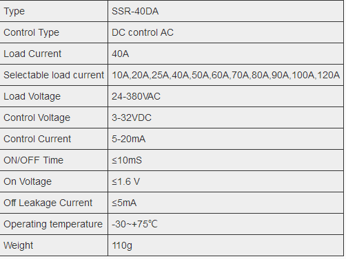 High Quality Solid state relay SSR-40DA