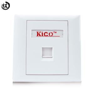 China Kico cat6 cat5 cat7 RJ11 RJ45 single port pvc faceplate Type 86*86 Networking Faceplate wholesale