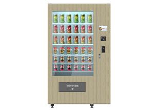 China Smart Fresh Salad Vending Machine With Wooden Outlook / Elevator System wholesale
