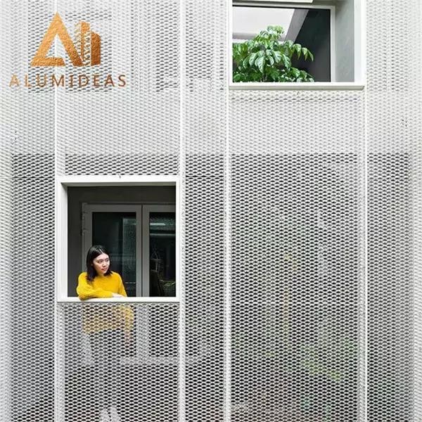 Aluminum mesh cladding panel