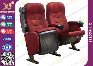 China Mesh Fabric Upholstered Theater Chairs With Leatherette Headrest Row Number on sale